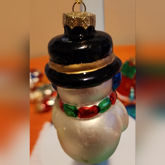 Snowman Vintage Mercury blown Glass Christmas holiday ornament BENEFITS CHARITY - Picture 4 of 4
